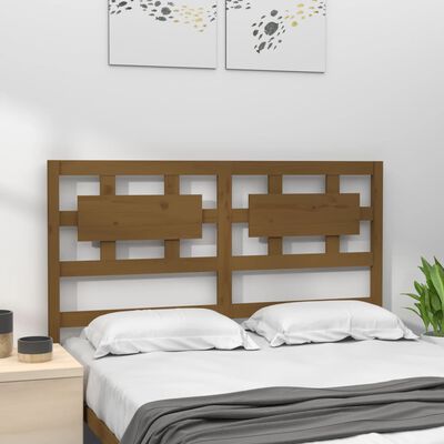 vidaXL Bed Headboard Honey Brown 185.5x4x100 cm Solid Wood Pine