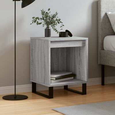 vidaXL Bedside Cabinet Grey Sonoma 40x35x50 cm Engineered Wood