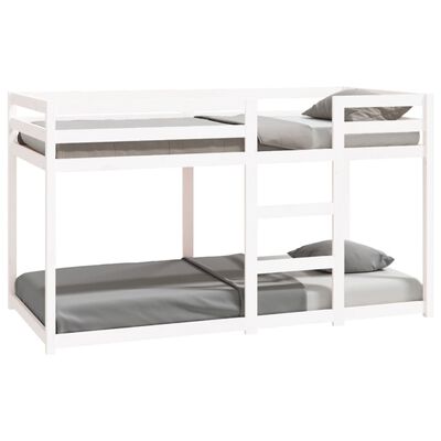 vidaXL Bunk Bed without Mattress White 90x190 cm Single Solid Wood Pine