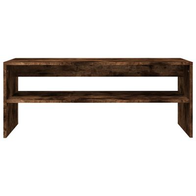 vidaXL Coffee Table Smoked Oak 100x40x40 cm Engineered Wood