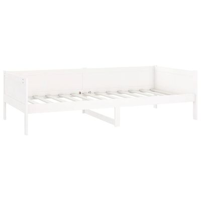 vidaXL Day Bed without Mattress White Solid Wood Pine 90x190 cm Single