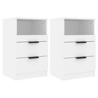 vidaXL Bedside Cabinets 2 pcs White Engineered Wood