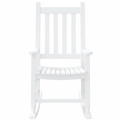 vidaXL Rocking Chair for Children White Solid Wood Poplar