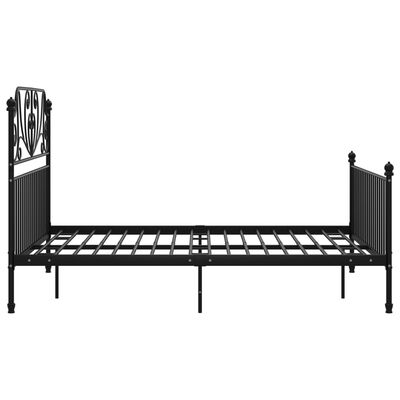 vidaXL Bed Frame without Mattress Black Metal 140x200 cm