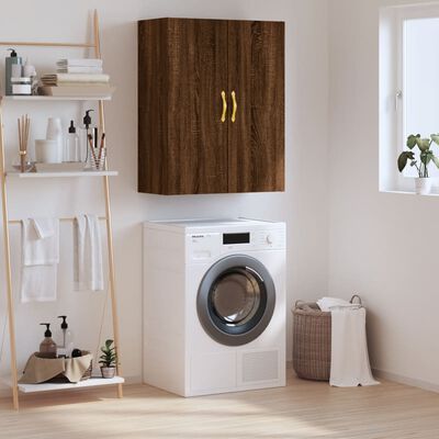 vidaXL Wall Mounted Cabinet Brown Oak 69.5x34x90 cm