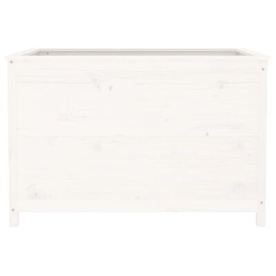 vidaXL Garden Raised Bed White 119.5x82.5x78 cm Solid Wood Pine