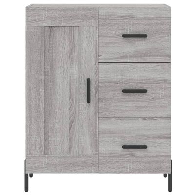 vidaXL Sideboard Grey Sonoma 69.5x34x90 cm Engineered Wood