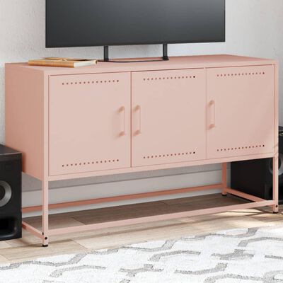 vidaXL TV Cabinet Pink 100.5x39x60.5 cm Steel