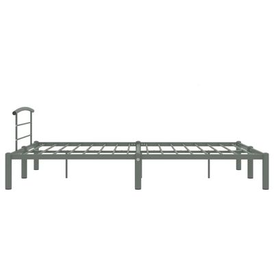 vidaXL Bed Frame without Mattress Grey Metal 160x200 cm