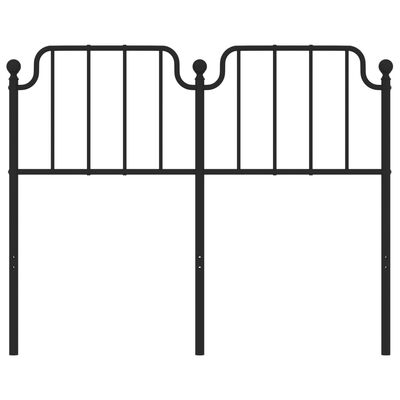 vidaXL Metal Headboard Black 120 cm