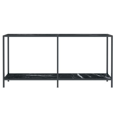 vidaXL Console Table Black 160x35x75.5 cm Tempered Glass