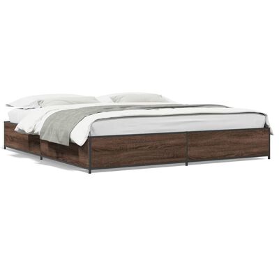 vidaXL Bed Frame without Mattress Brown Oak 160x200 cm