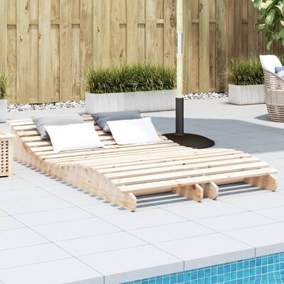 vidaXL Sun Loungers 2 pcs 205x60x31.5 cm Solid Wood Pine