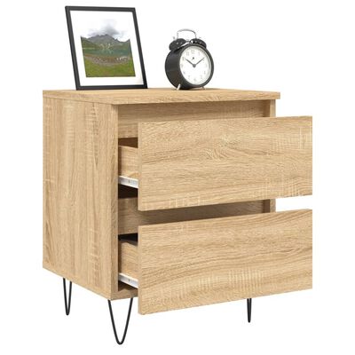 vidaXL Bedside Cabinet Sonoma Oak 40x35x50 cm Engineered Wood