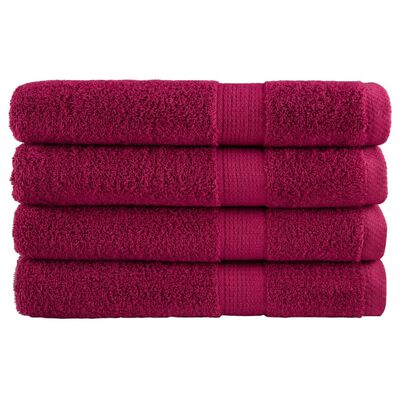 vidaXL Premium Sauna Towels SOLUND 4pcs Bordeaux 80x200cm 600gsm