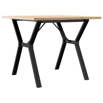 vidaXL Dining Table Y-Frame 90x90x75.5 cm Solid Wood Pine and Cast Iron