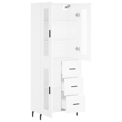 vidaXL Highboard White 69.5x34x180 cm Engineered Wood