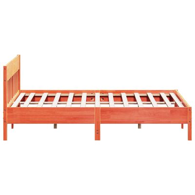 vidaXL Bed Frame without Mattress Wax Brown 180x200 cm Super King Solid Wood Pine