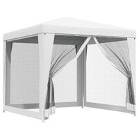 vidaXL Party Tent with 4 Mesh Sidewalls 2.5x2.5 m White