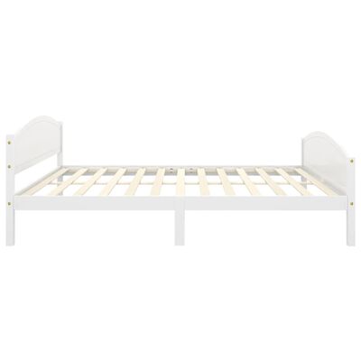 vidaXL Bed Frame without Mattress White Solid Pine Wood 140x200 cm