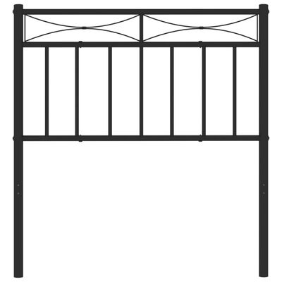 vidaXL Metal Headboard Black 80 cm