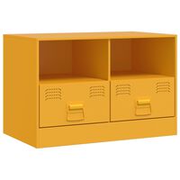 vidaXL TV Cabinet Mustard Yellow 67x39x44 cm Steel