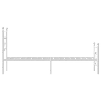 vidaXL Metal Bed Frame without Mattress with Footboard White 80x200 cm