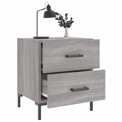 vidaXL Bedside Cabinet Grey Sonoma 40x35x47.5 cm Engineered Wood