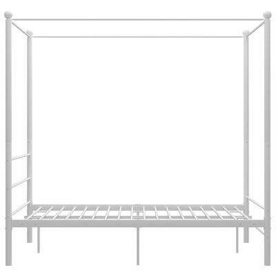 vidaXL Bed Frame with Canopy without Mattress White 140x200 cm Metal