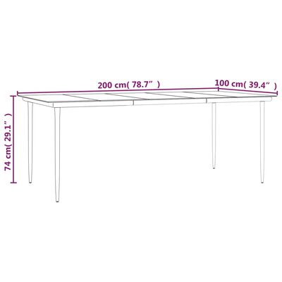 vidaXL 9 Piece Garden Dining Set Poly Rattan