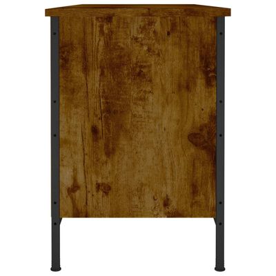 vidaXL Shoe Cabinet Smoked Oak 100x35x50 cm Engineered Wood