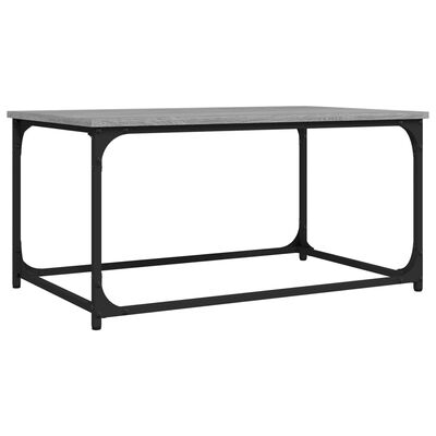 vidaXL Coffee Table Grey Sonoma 80x50x40 cm Engineered Wood and Iron