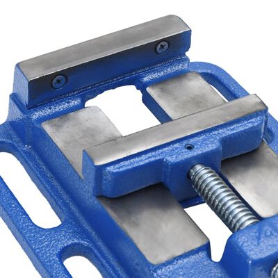 vidaXL Drill Press Vise Blue 100 mm Cast Iron