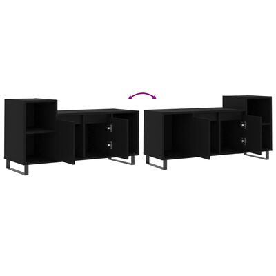 vidaXL TV Cabinet Black 100x35x55 cm Engineered Wood