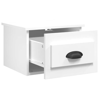 vidaXL Wall-mounted Bedside Cabinet White 41.5x36x28cm