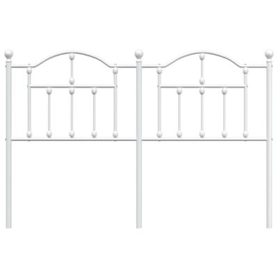 vidaXL Metal Headboard White 135 cm