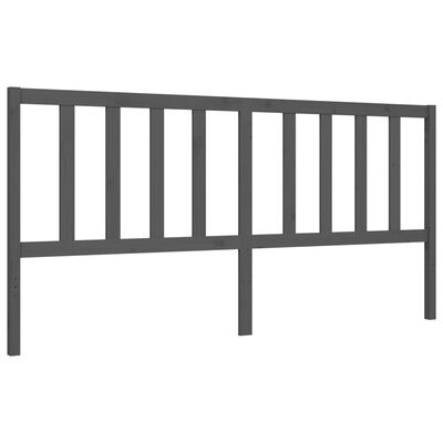 vidaXL Bed Frame without Mattress Grey 200x200 cm Solid Wood Pine