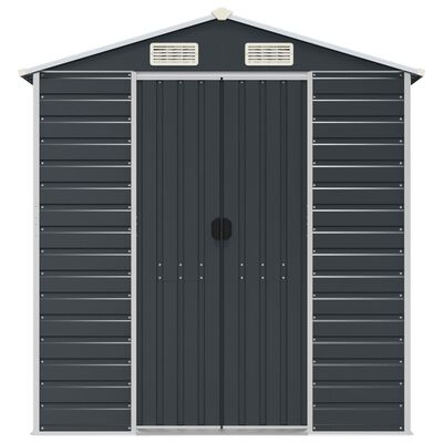 vidaXL Garden Shed Anthracite 191x810x198 cm Galvanised Steel