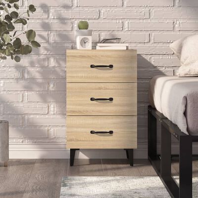 vidaXL Bedside Cabinet Sonoma Oak 40x40x66 cm Engineered Wood