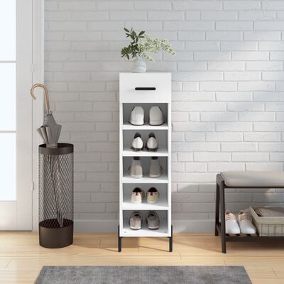 vidaXL Shoe Cabinet White 30x35x105 cm Engineered Wood