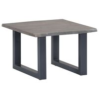 vidaXL Coffee Table with Live Edges Grey 60x60x40 cm Solid Acacia Wood