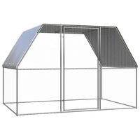 vidaXL Outdoor Chicken Cage 3x2x2 m Galvanised Steel