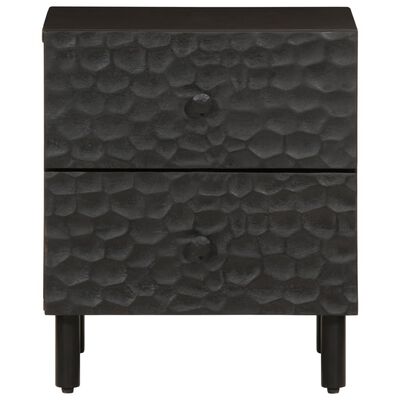 vidaXL Bedside Cabinet Black 40x33x46 cm Solid Wood Mango