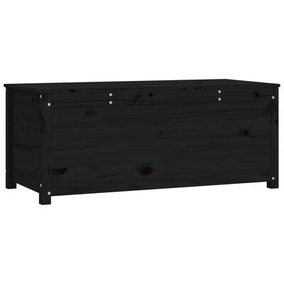 vidaXL Storage Box Black 110x50x45.5 cm Solid Wood Pine