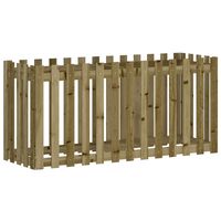 vidaXL Garden Raised Bed with Fence Design 150x50x70 cm Impregnated Wood Pine
