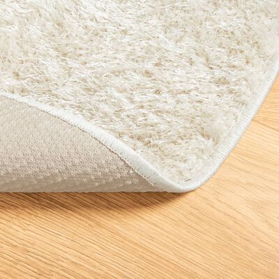 vidaXL Rug ISTAN High Pile Shiny Look Cream Ø 160 cm