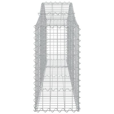 vidaXL Arched Gabion Baskets 8 pcs 200x30x60/80 cm Galvanised Iron