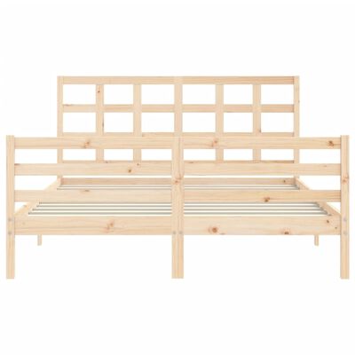 vidaXL Bed Frame without Mattress King Size Solid Wood