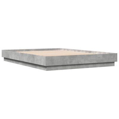 vidaXL Bed Frame without Mattress Concrete Grey 120x200 cm