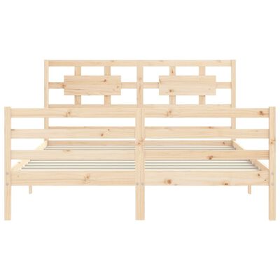 vidaXL Bed Frame without Mattress King Size Solid Wood